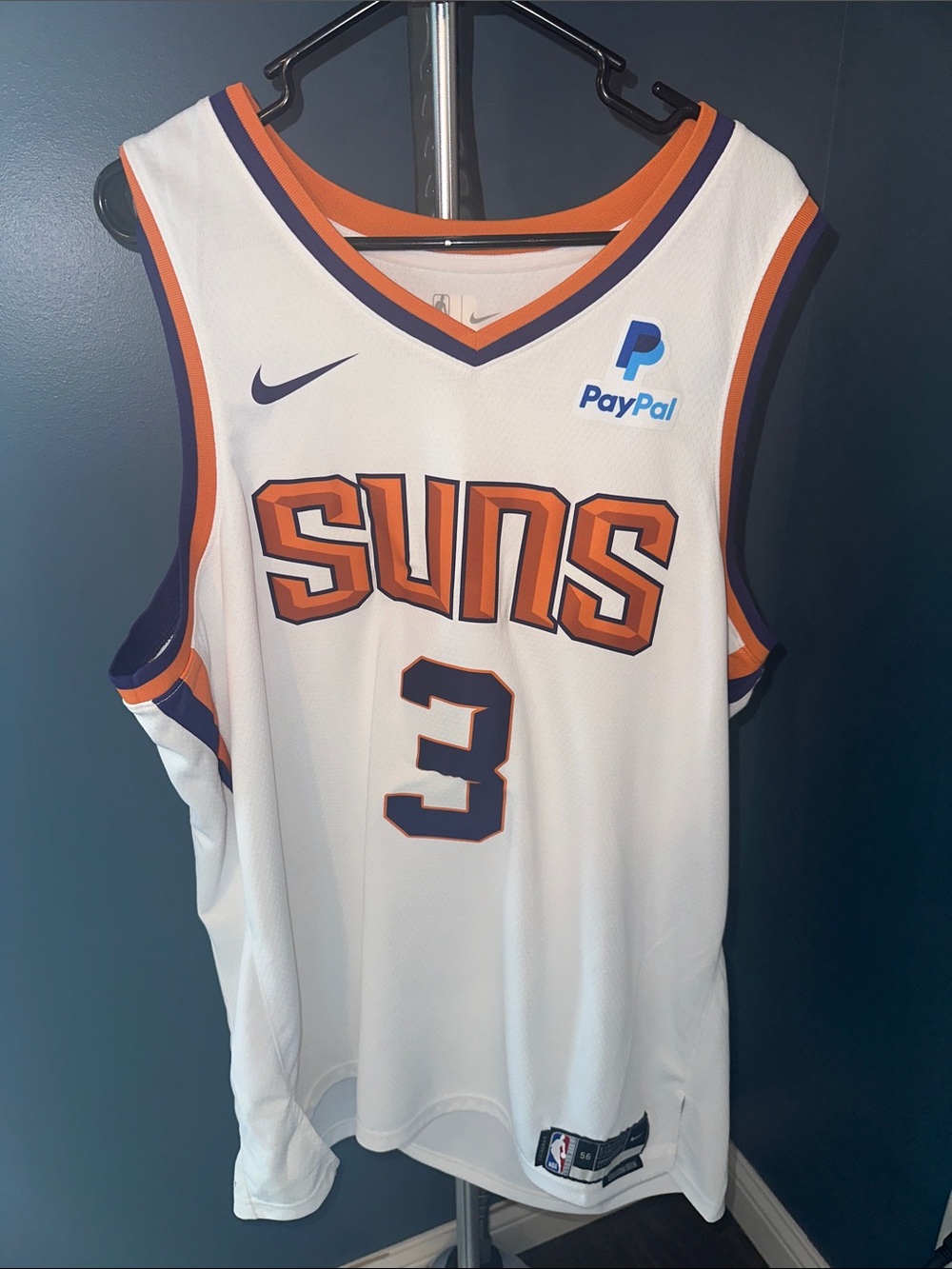 Nike White, Orange & Purple Phoenix Suns Basketball Jersey #3